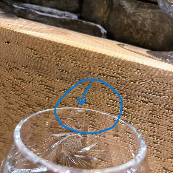 ELEGANT CRYSTAL Water or Brandy Snifter Glasses 3 plus 1 set Pinwheel - Picture 11 of 11